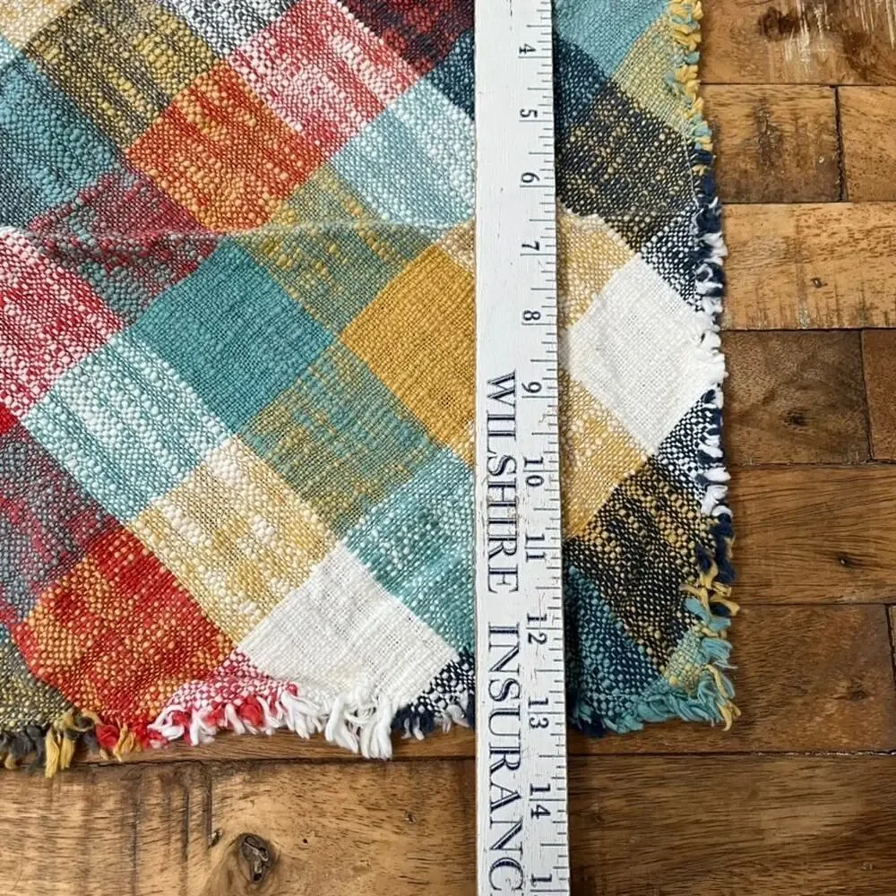 Threshold Cotton Multi-Color Woven Plaid Placemats 18